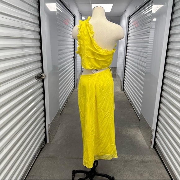 Cinq a sept 100% silk corinne cut out one shoulder dress 12 - Picture 8 of 9